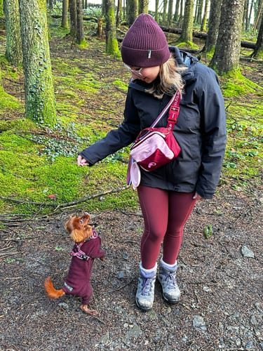 Customer photo review of Walkies Ready Leggings - Mulberry