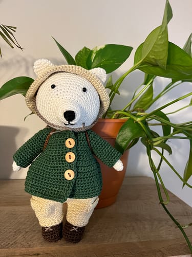 Customer photo review of Poppy & Percy Polar Bear Dinosaur Adventure Book & T-rex Crochet Pattern