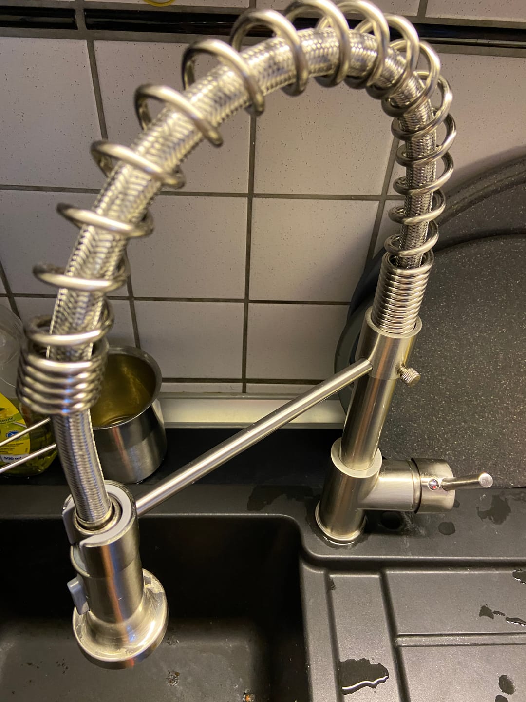 Customer photo review of Halmstad - Single Hole Pre-Rinse Pull-Down Spring Spout Kitchen Faucet