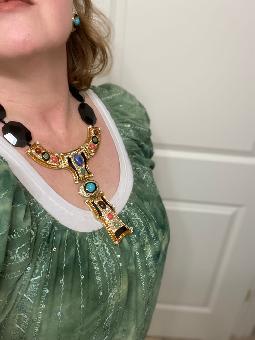 Customer photo review of HEIDI DAUS® "Show & Tell" Beaded Crystal & Enamel Statement Necklace