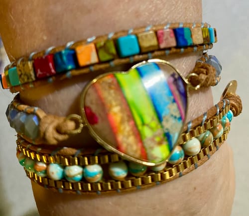 Customer photo review of Chakra Heart Healing Wrap Bracelet