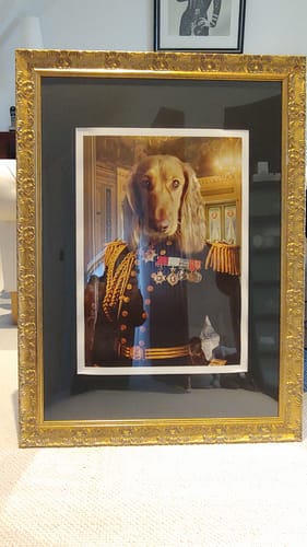 Customer photo review of The Earl - Custom Pet Portrait