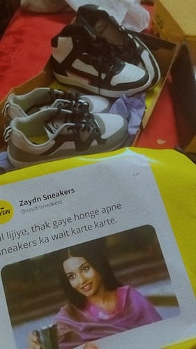 Customer photo review of GALAXY 2.O BLACK RED Men's High Top sneaker