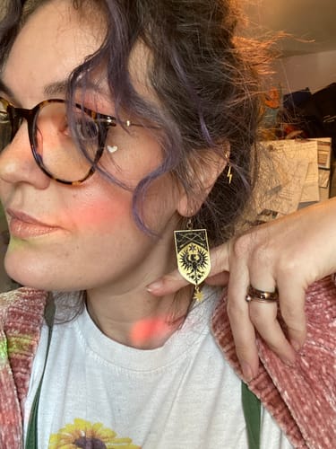Customer photo review of Zodiac Earrings | FIRE SIGNS