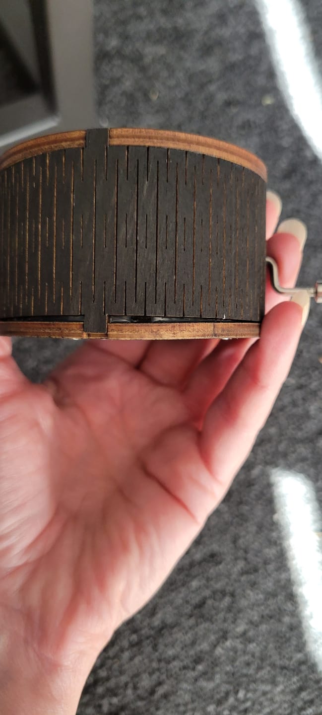 Customer photo review of Cylindrical Hand Crank Music Box