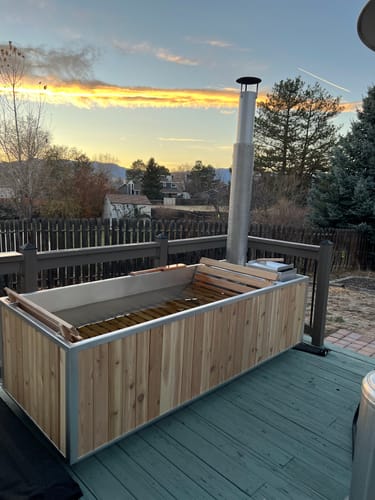 Customer photo review of Wood Burning Hot Tub