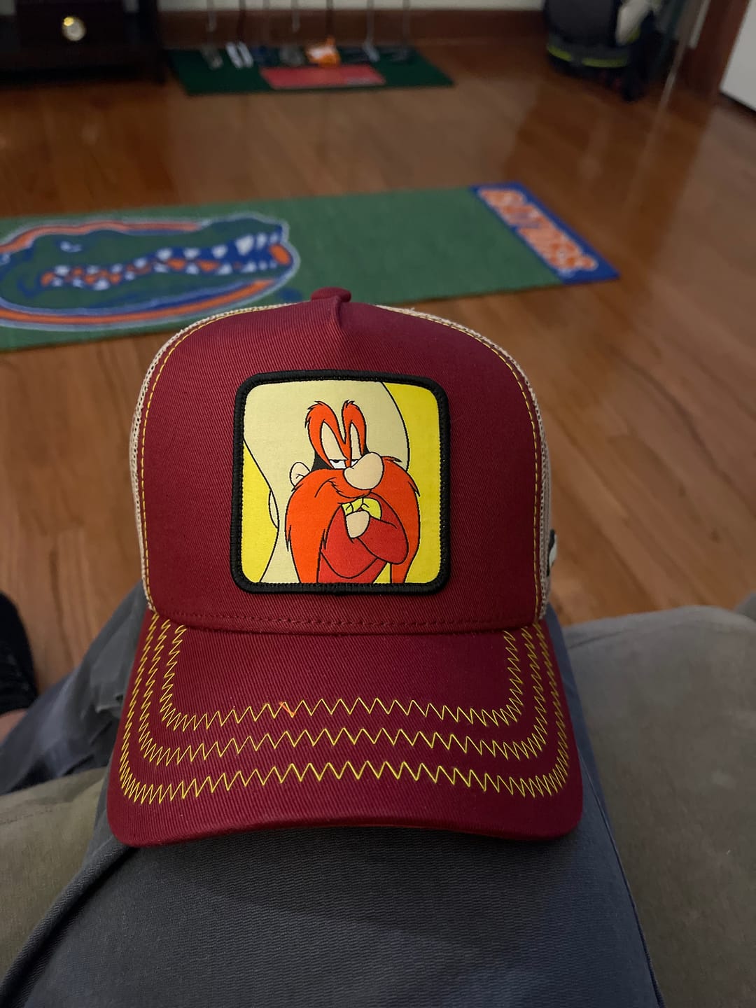 Customer photo review of OVERLORD X Looney Tunes: Yosemite Sam Trucker Cap