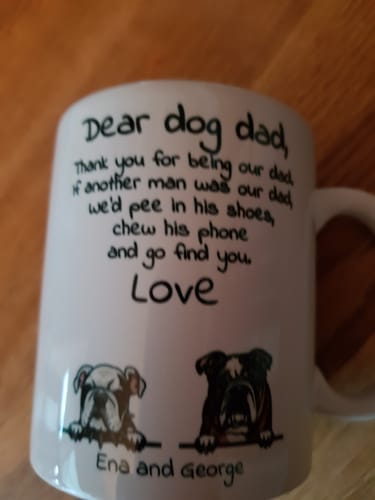 Customer photo review of Dear Dog Dad - Personalised mug