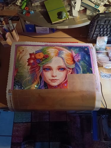 Customer photo review of 5D Diamond Painting AB Steine Farbige Schönheit