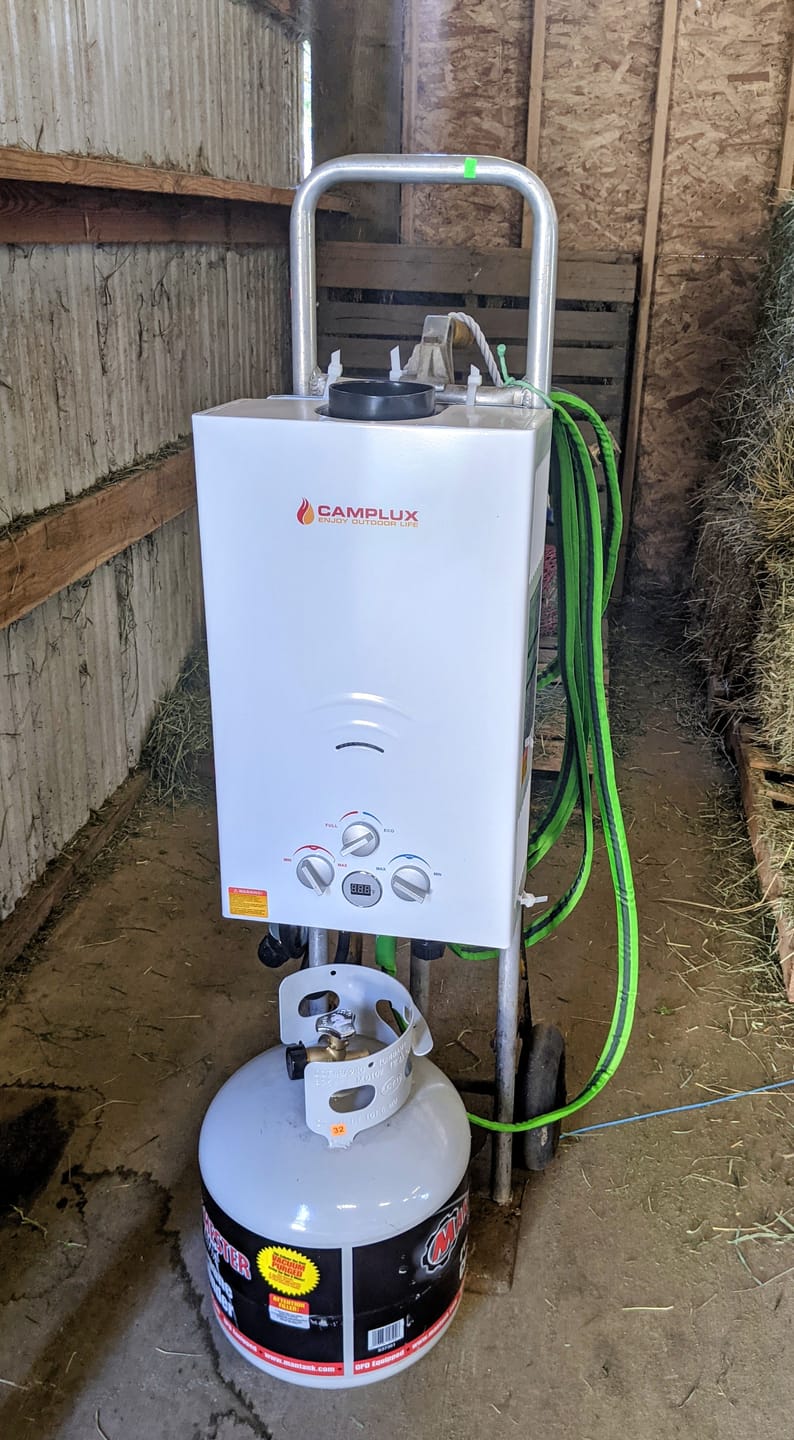Customer photo review of Camplux 5.28 GPM Outdoor Propane Water Heater