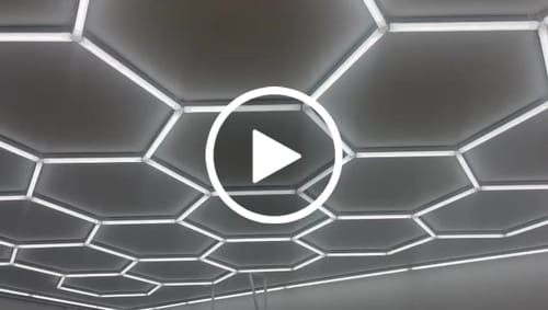 Customer video review of Hexagon Garage Lights | LED Ceiling Grid