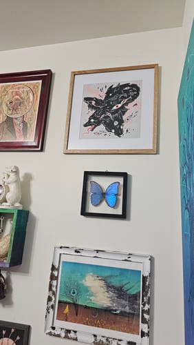 Customer photo review of Many Eyes Many Black Wolves Matte Art Print Poster