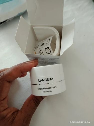 Customer photo review of Masque anti points noirs + 60 bandes offertes