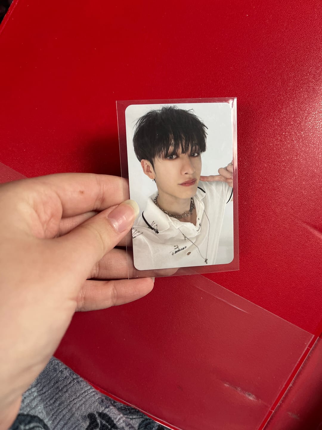 Customer photo review of PREMIUM PHOTOCARD SLEEVES - PINK VERSION (61x91MM)