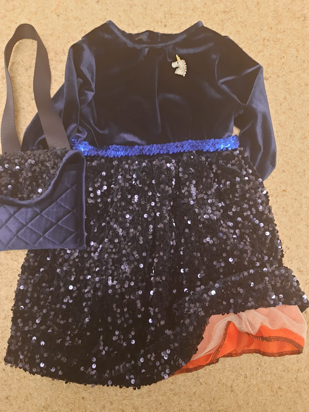 Customer photo review of Heavy Sequin Velvet Fabric