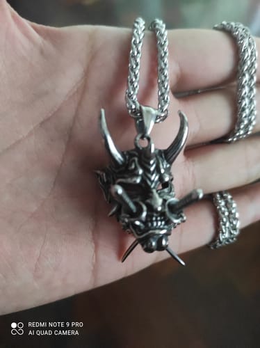 Customer photo review of Hannya Revenge Demon Pendant Necklace (50% OFF)