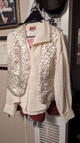 Customer photo review of PRE-ORDER - Fantasy Blouse in Cream - Vixen by Micheline Pitt