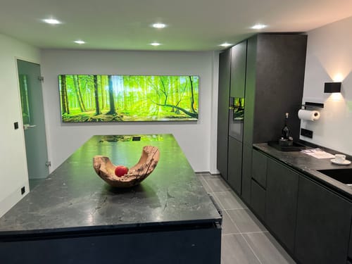 Customer photo review of Canvalight® Leuchtbild | Wald mit Sonnenstrahlen | Panorama