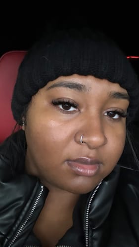 Customer photo review of Micro Gem Hinged Nose Hoop