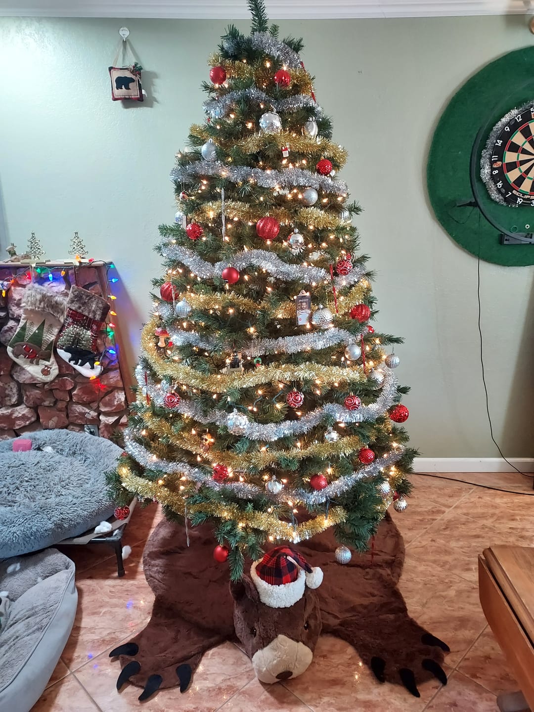 Customer photo review of Holiday Animal Tree Skirt