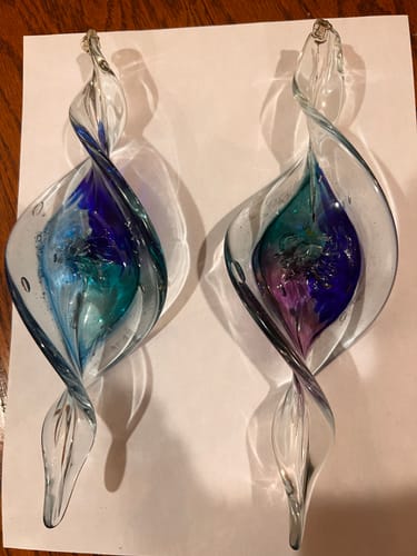 Customer photo review of Dichroic Spinner Suncatcher with Infused Cremains