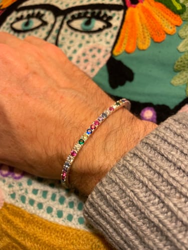 Customer photo review of Tennis Bracelet - Rainbow