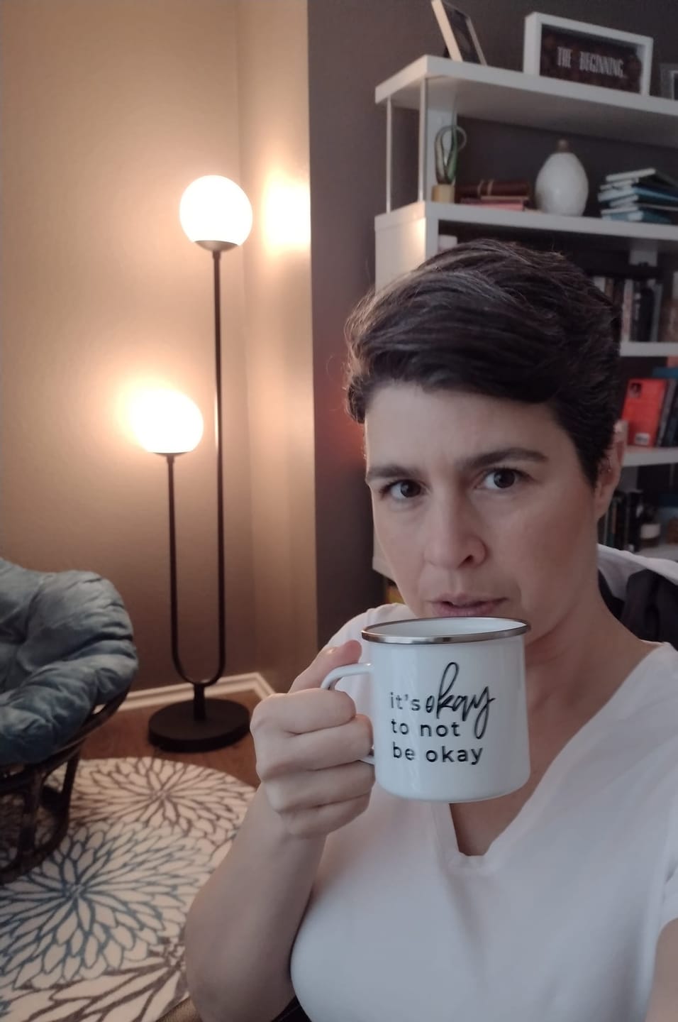 Customer photo review of It's okay to not be okay Campfire Mug