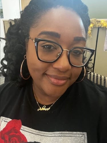 Customer photo review of Personalized Script Necklace
