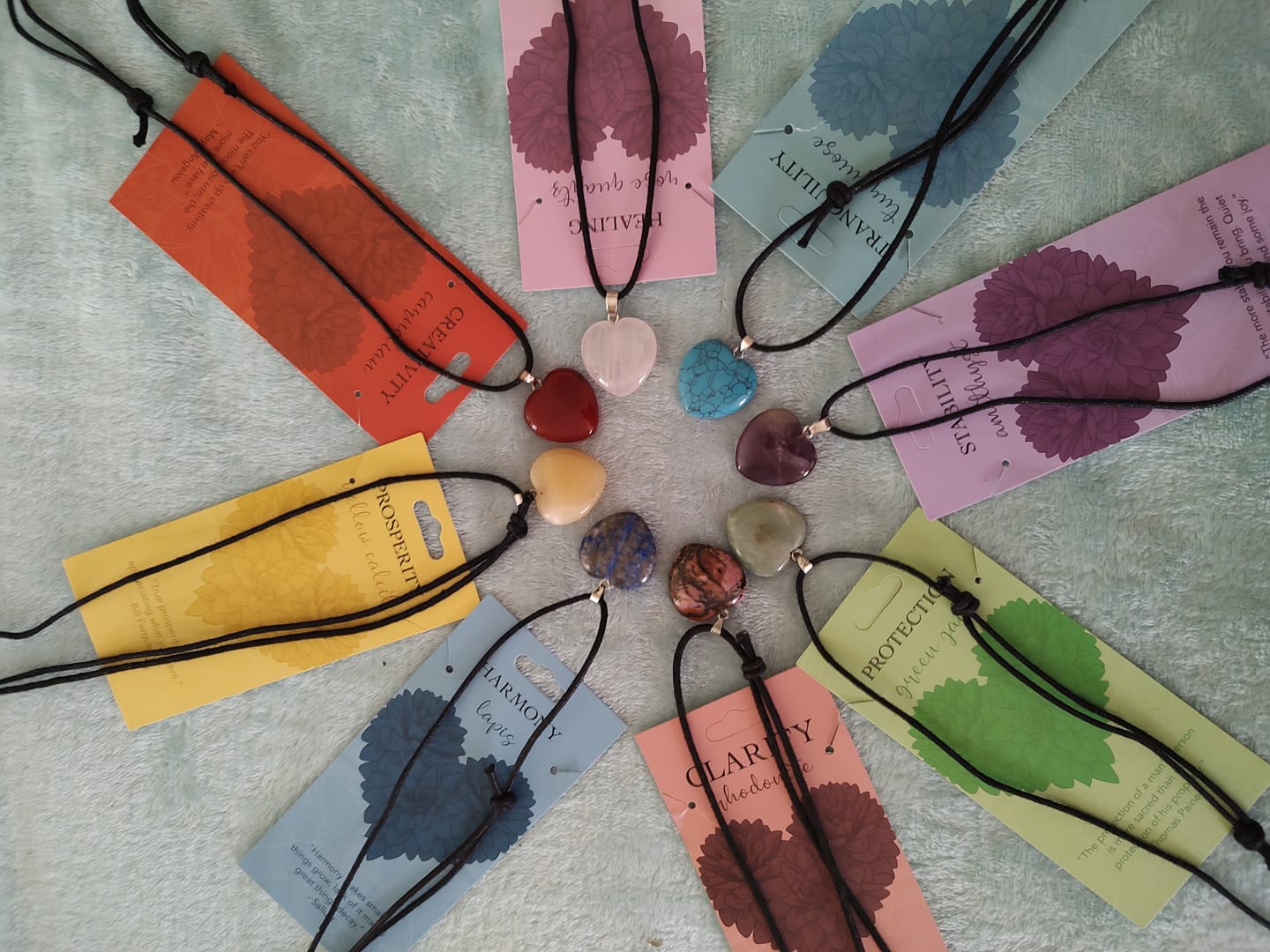 Customer photo review of Gemstone Heart Positive Energy Necklace