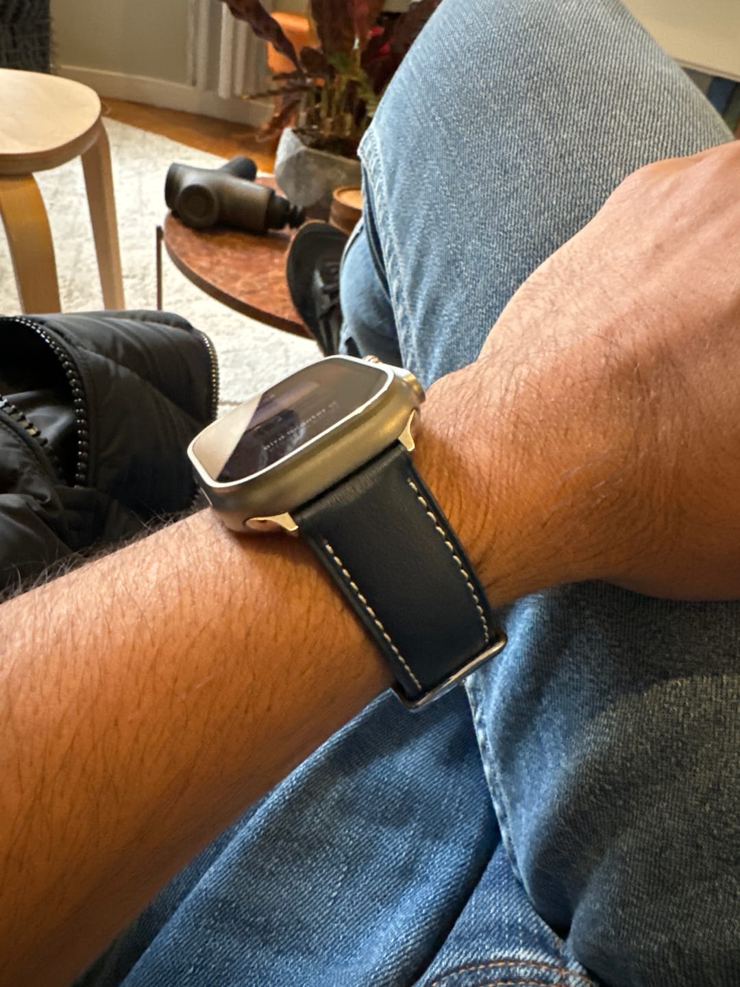 Customer photo review of Le Petit Prince x Bluebonnet Italian Leather Apple Watch Band - Midnight Blue