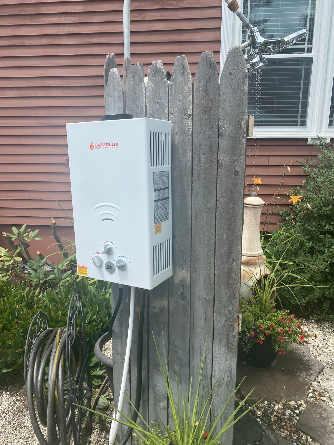 Customer photo review of Camplux 5.28 GPM Outdoor Propane Water Heater