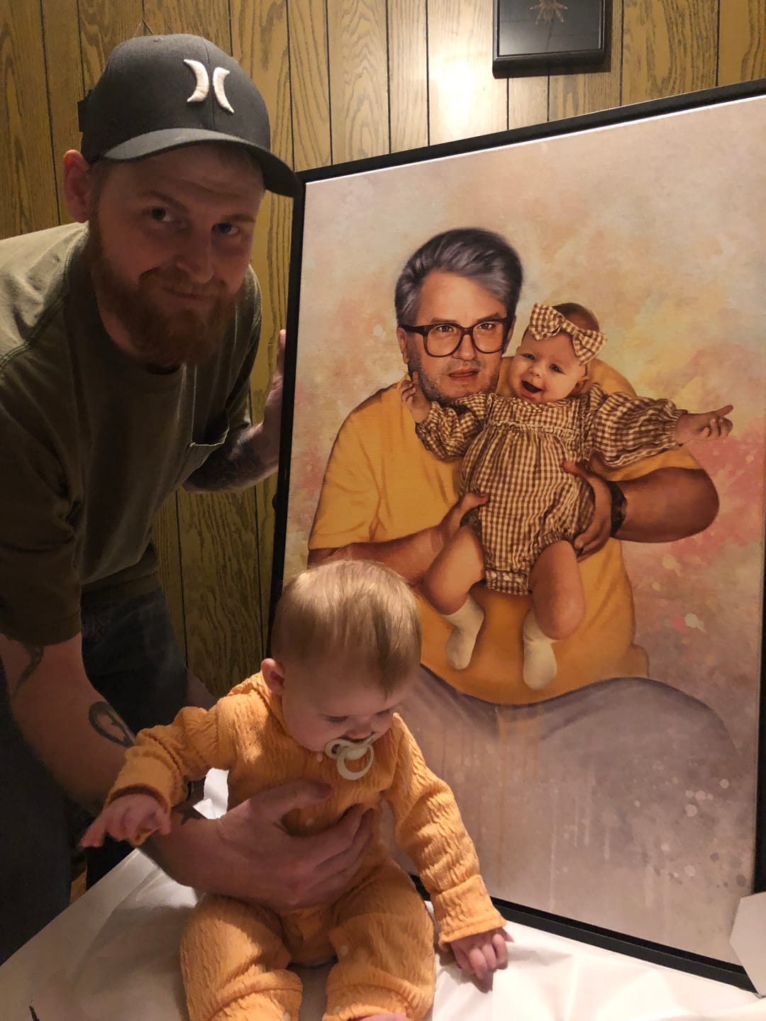 Customer photo review of Personalized Watercolor Memorial Portrait