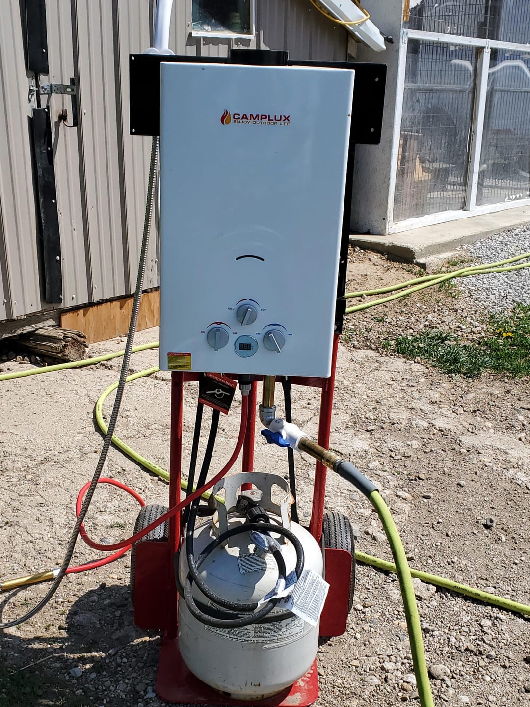 Customer photo review of Camplux 5.28 GPM Outdoor Propane Water Heater