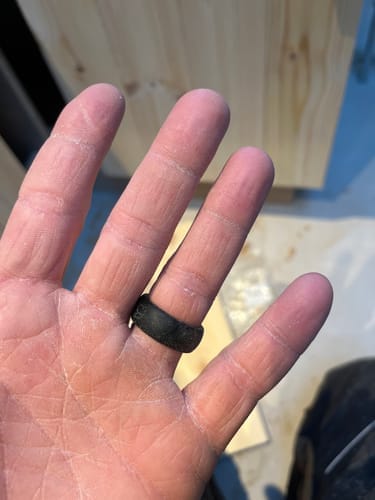 Customer photo review of botthms Black Active Silicone Ring