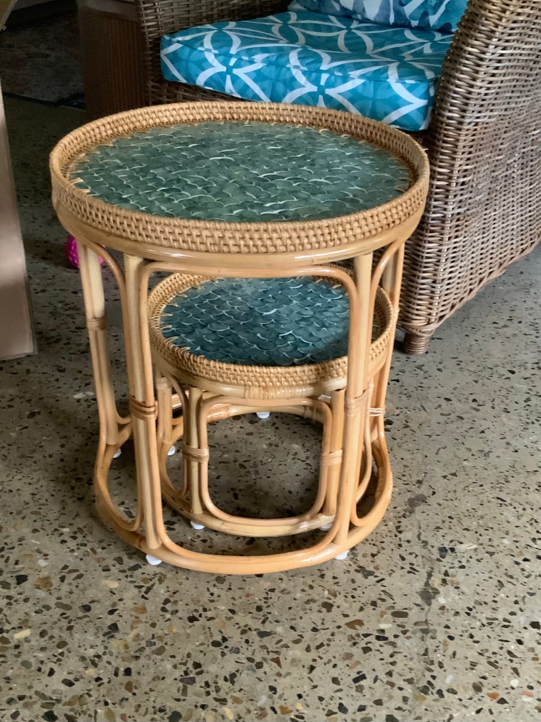 Customer photo review of Sirena Rattan Table