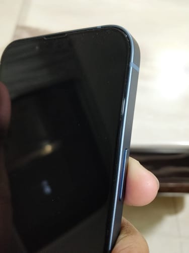 Customer photo review of UltraGlass Privacy Screen Protector for iPhone