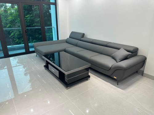 Customer photo review of FLORENCE - Sofa góc da 4 chỗ tựa gật gù