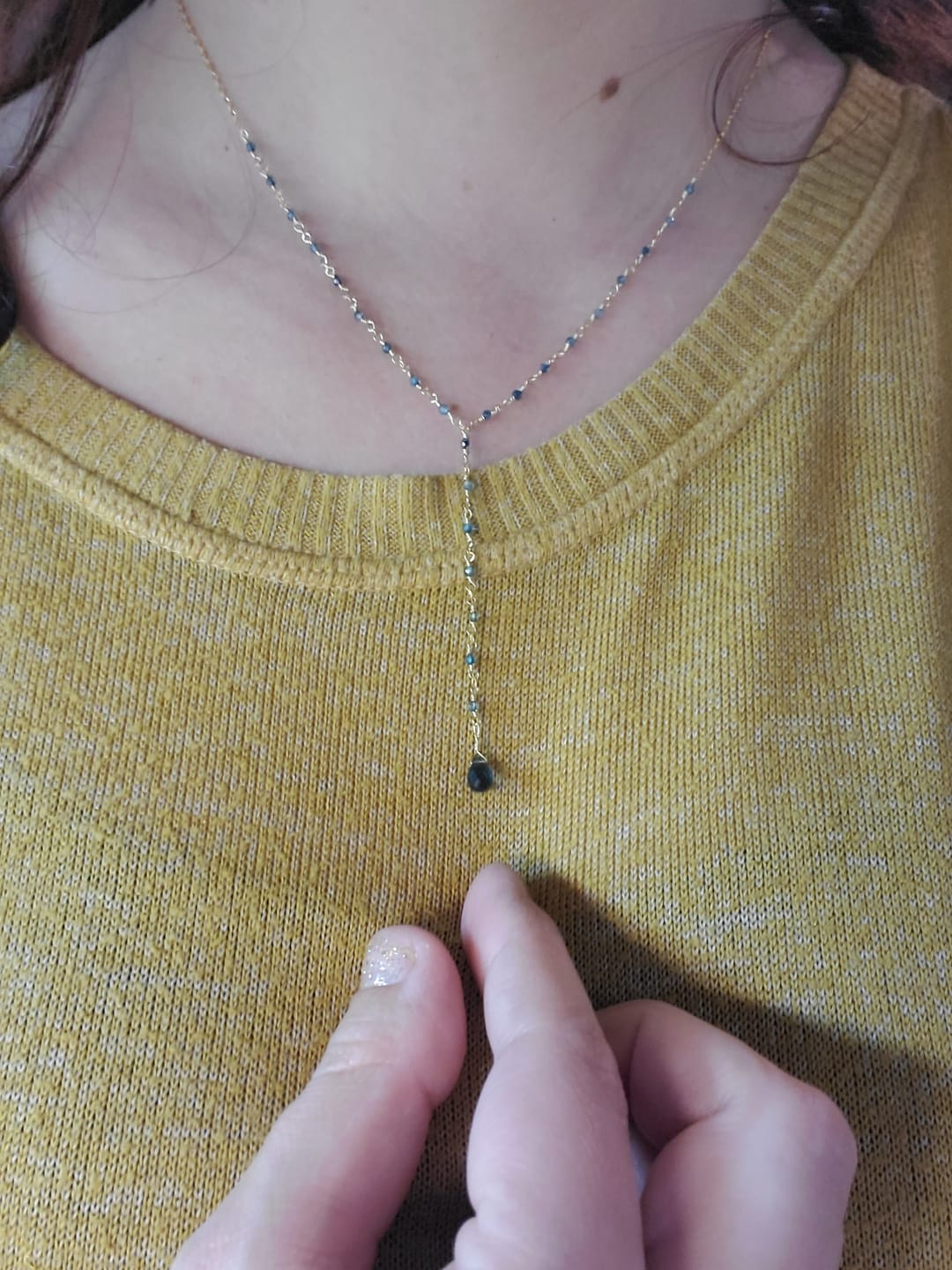 Customer photo review of "The Kensington" Necklace Collection - Gemstones