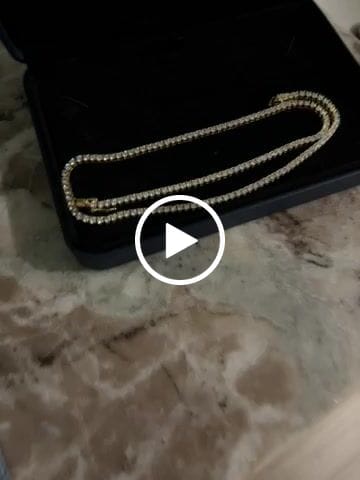 Customer video review of 3MM Moissanite Tennis Chain 14K Gold