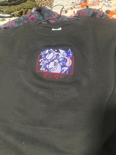 Customer photo review of Trouble Trio Embroidered Sweatshirt