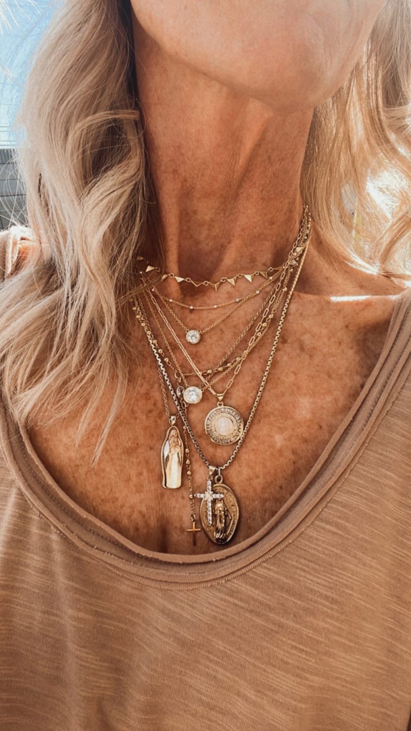 Customer photo review of Mother Mary Necklace
