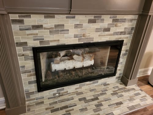 Customer photo review of Rainbow - Prefab Fireplace Glass Doors