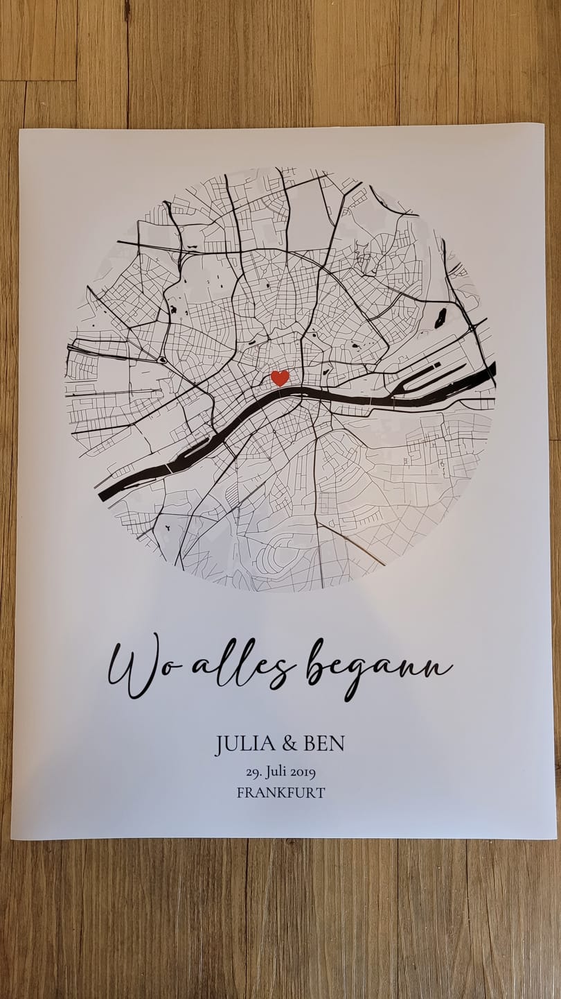 Customer photo review of Wo alles begann - Stadtkarte