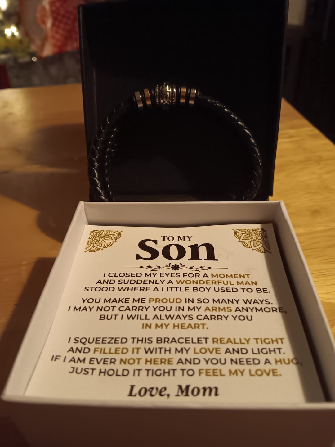 Customer photo review of To My Grandson | Braided Bracelet Gift Set - SS514B