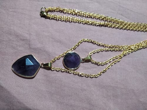 Customer photo review of Collier D'Améthyste Bouclier Protecteur