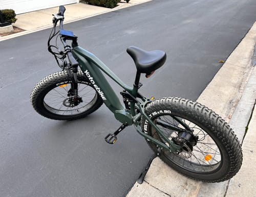 Customer photo review of Leopard-Hunter Green Fat Tires Electric Mountain Bike