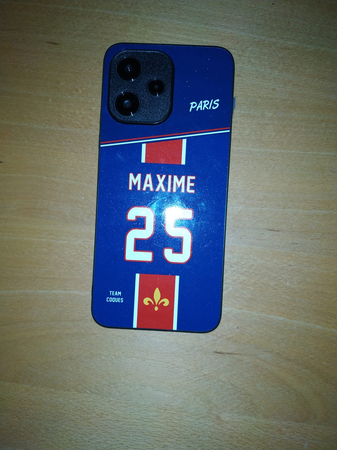 Customer photo review of Coque foot PARIS SG Domicile 1 personnalisable - TEAMCOQUES