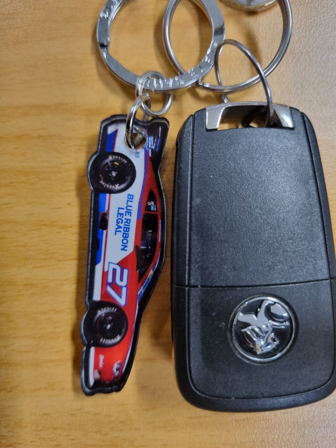 Customer photo review of PG Mini Custom Keychain