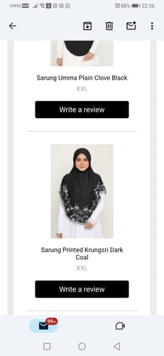 Customer photo review of Sarung Printed Krungsri Dark Coal