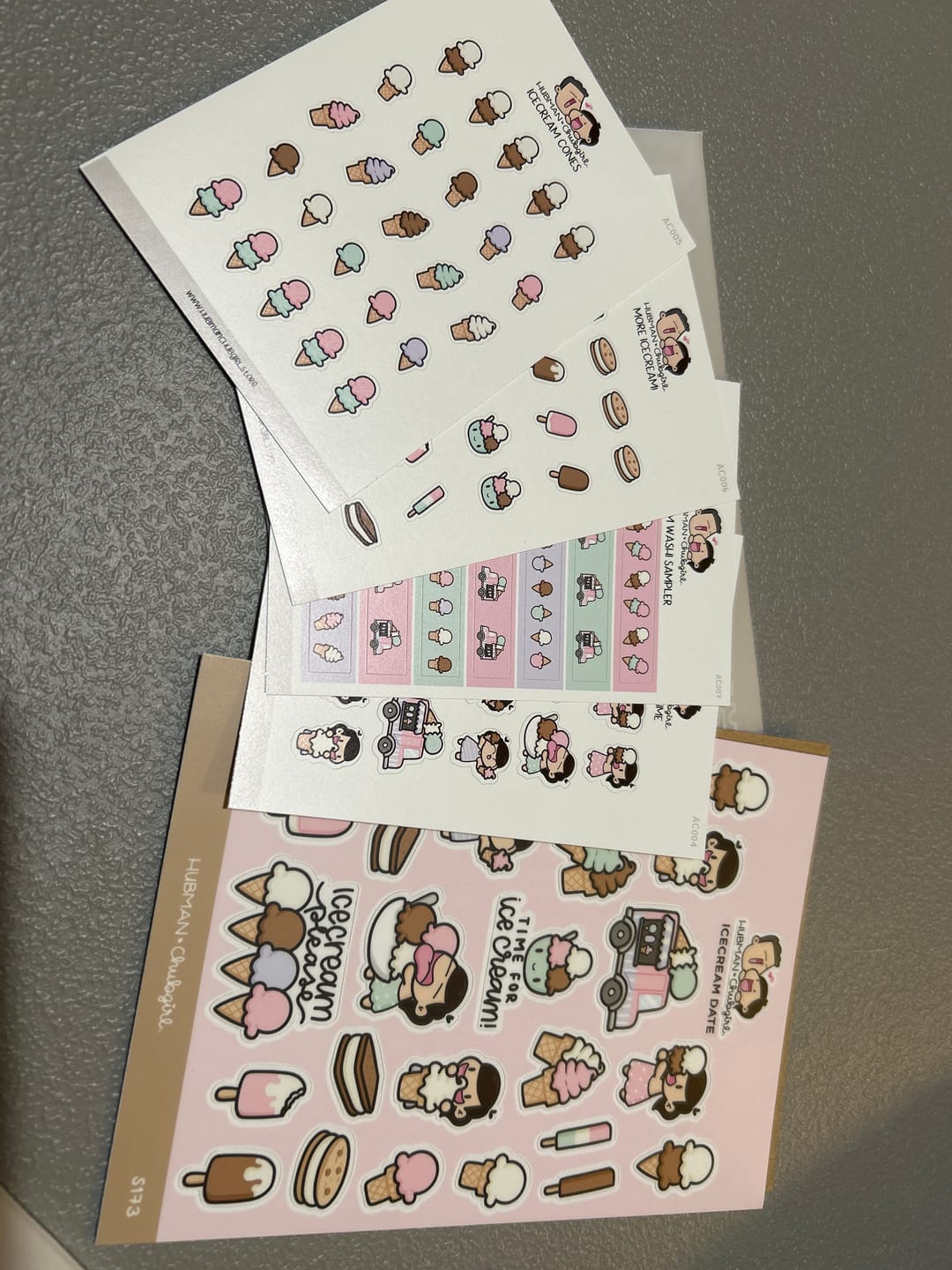 Customer photo review of Ice cream Date Sticker Set